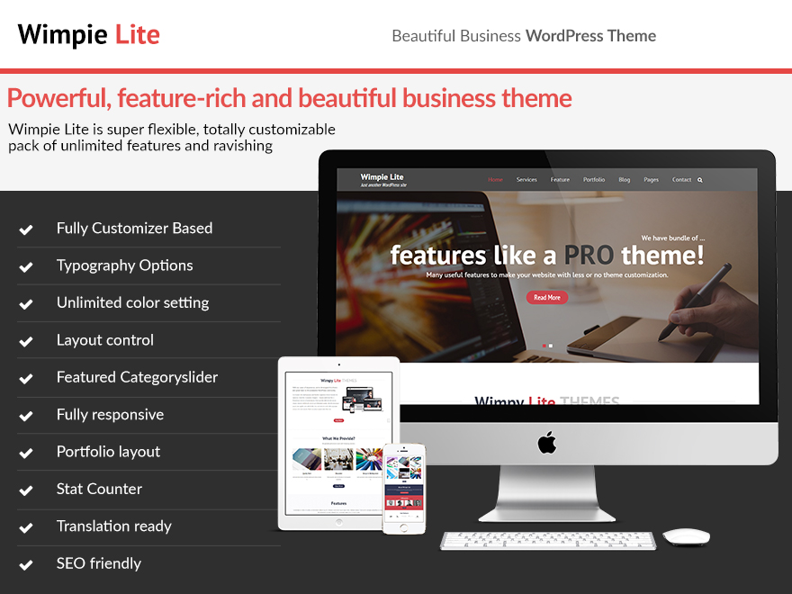 Need Simple Theme With Professional Features? - Wimpie Lite is Ready