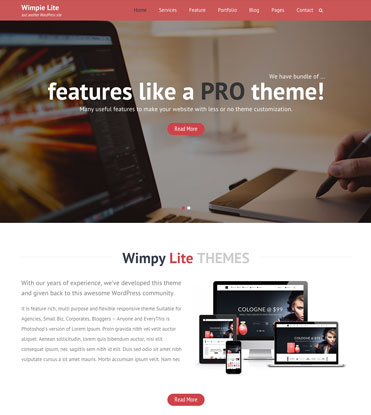 Wimpie Lite - Free Responsive WordPress Business Theme