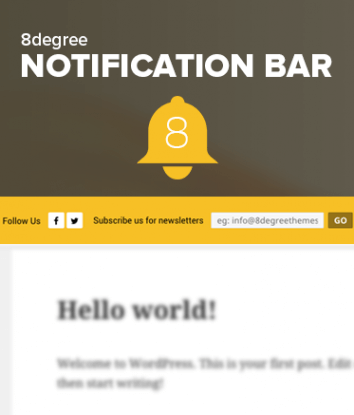 8 Degree Notification Bar - FREE Notification Bar WP Plugin