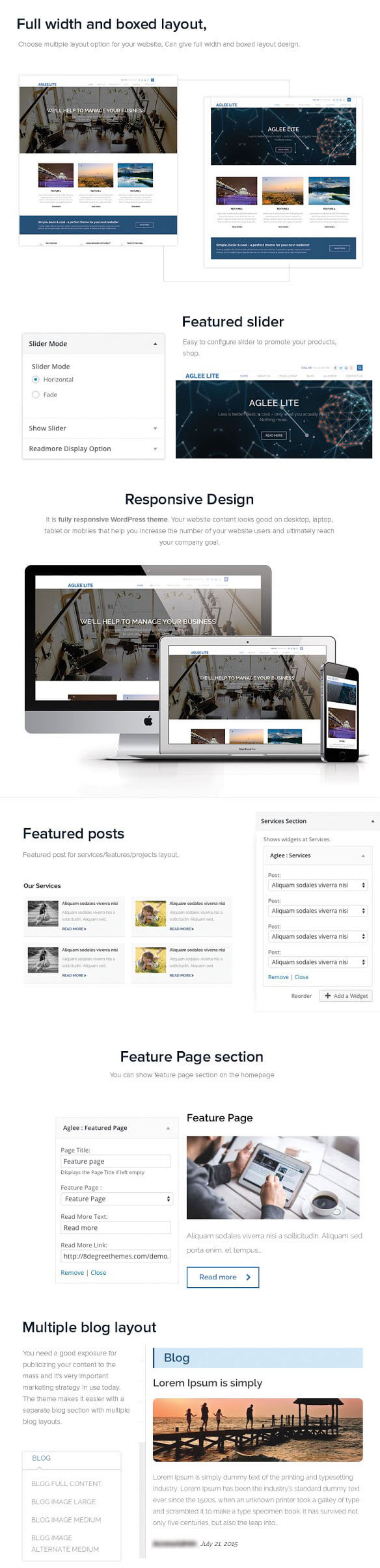 Aglee Lite – Best Free Responsive Business WordPress Theme