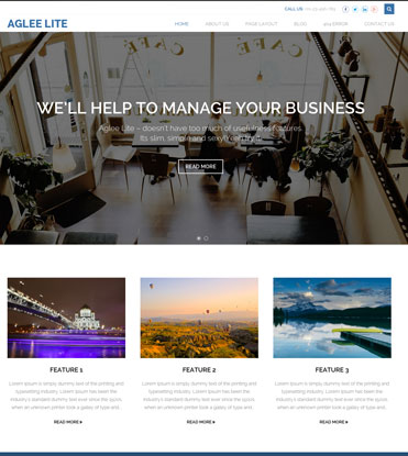 Aglee Lite - Best Free Responsive Business WordPress Theme