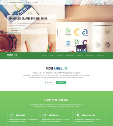 Hamza Lite - Free Business WordPress Theme