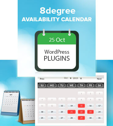 8 Degree Availability Calendar - FREE WP Booking Calendar Plugin