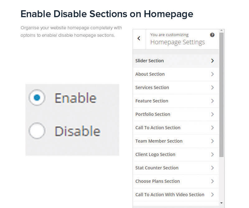 Homepage-Configuration-Options