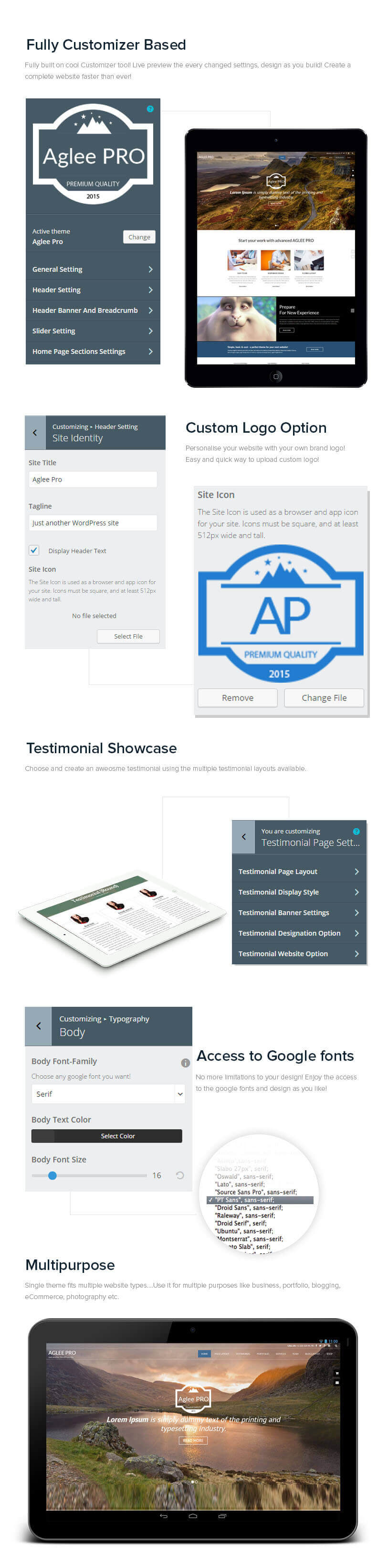 Aglee Pro – Best Premium Responsive Business WordPress Theme