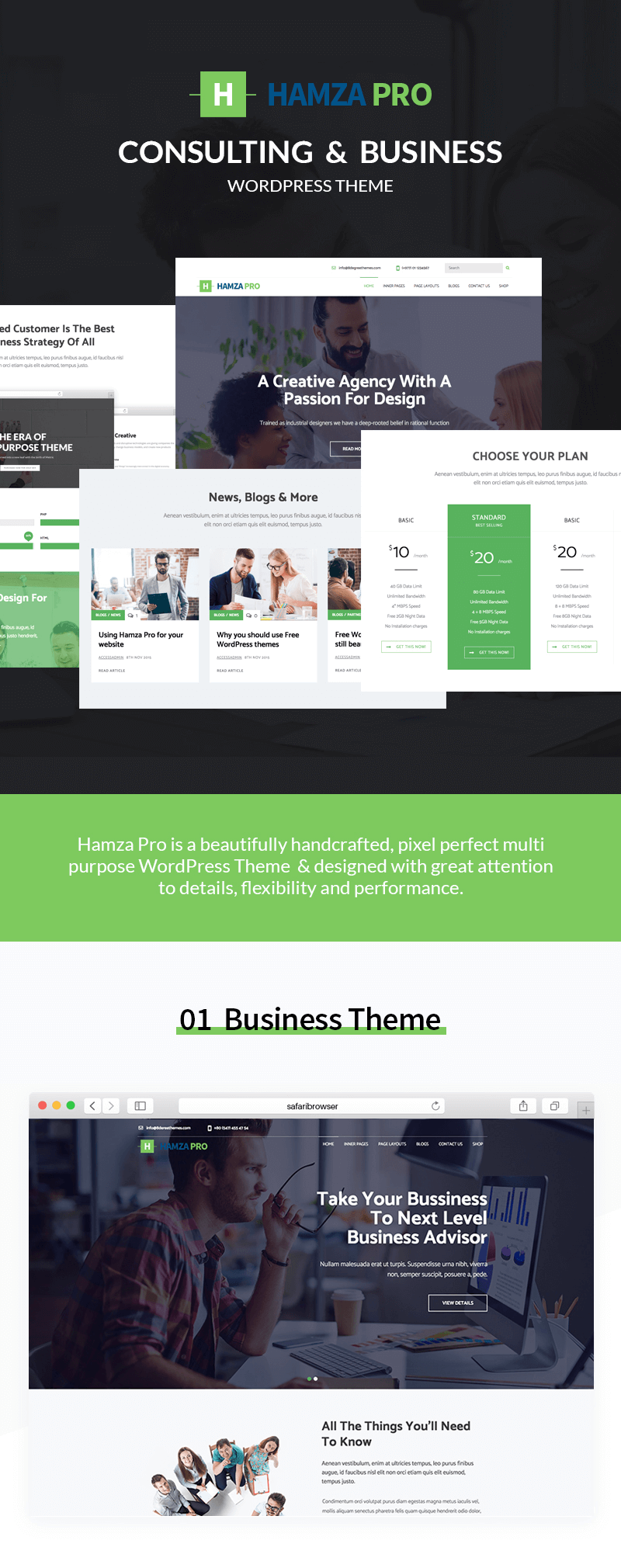 Hamza Pro – Premium Business WordPress Theme