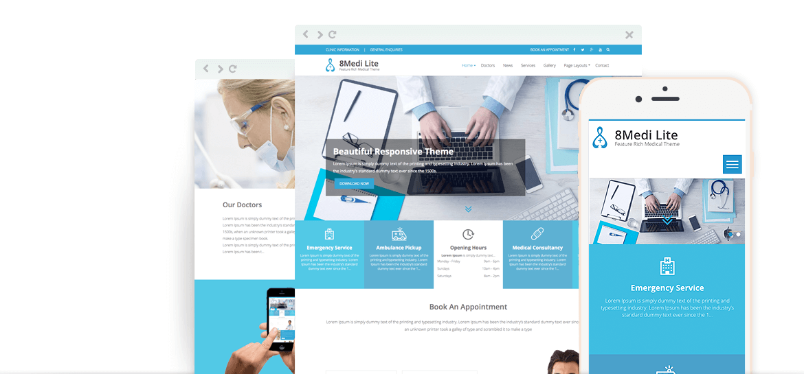 EightMedi Lite – Best Free Medical & Healthcare WordPress Theme