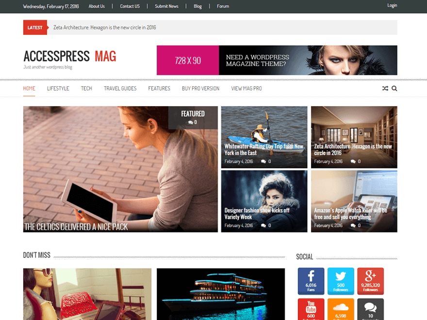 AccessPress Mag - free wordpress themes magazine