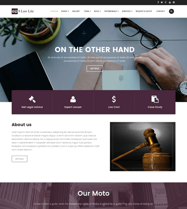 EightLaw Lite - Free Lawyer WordPress Theme For Law Firm