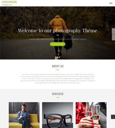 EightPhoto - Best Free WordPress Photography Theme
