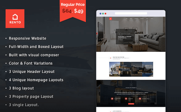 Real Estate WordPress Theme Rento