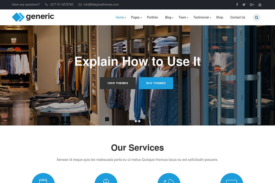 WP Generic - free WordPress theme