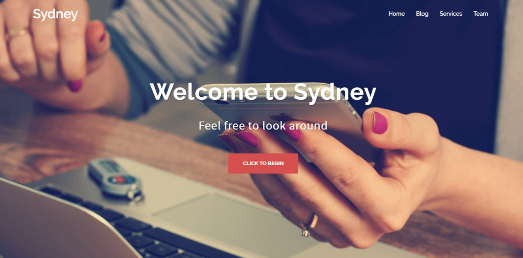 sydney free portfolio wordpress theme for 2018