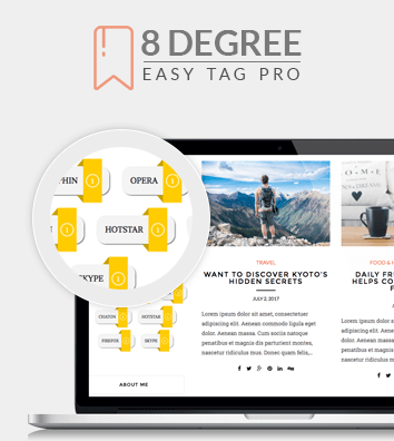 8 Degree Easy Tags Pro - WordPress Tags Designer Premium Plugin