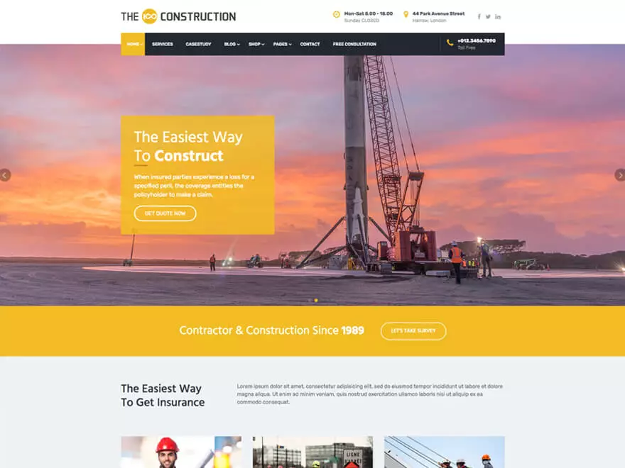 The100 WordPress Theme - Construction Layout
