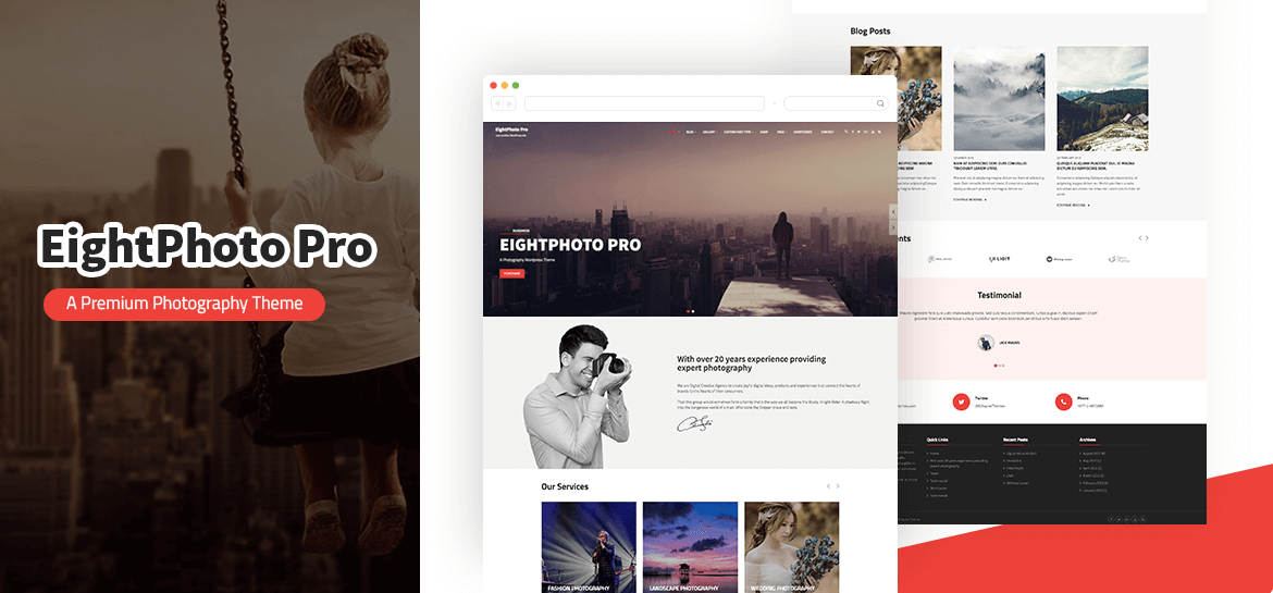 EightPhoto Pro – Best Premium WordPress Photography Theme