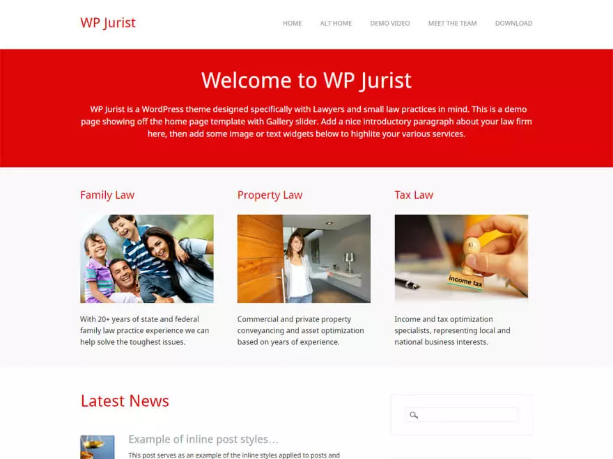 WP Jurist-Free Lawyer WordPress Theme