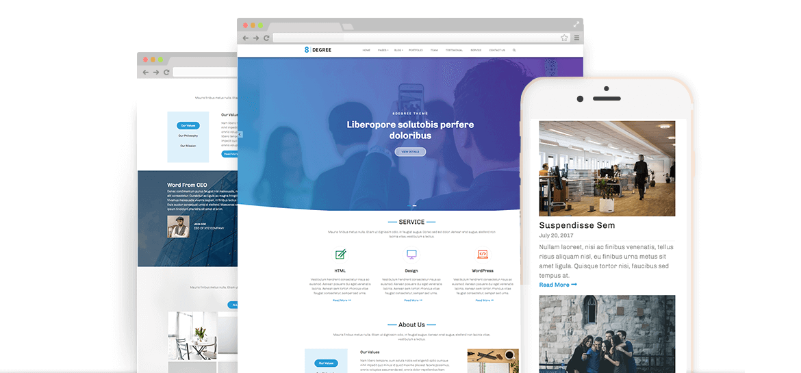 Eight Degree – Free WordPress Corporate Business Theme