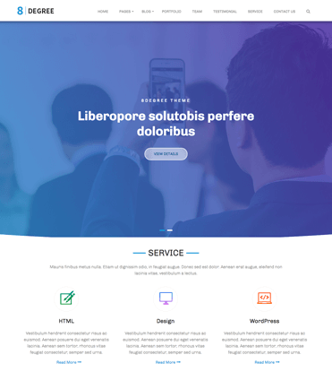 Eight Degree - Free WordPress Corporate Business Theme