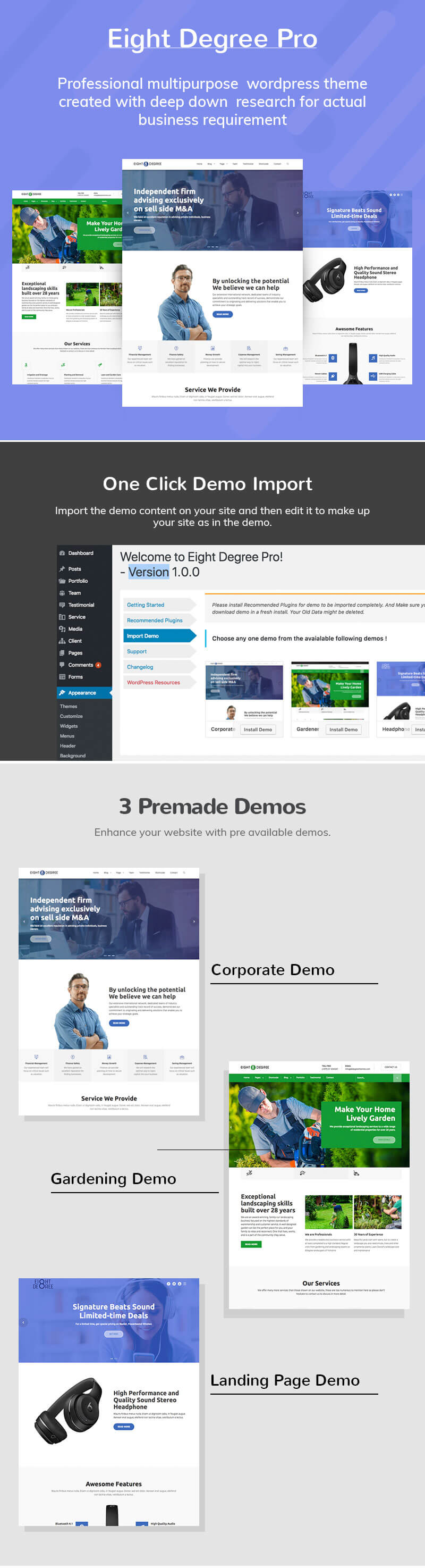 Eight Degree Pro – WordPress Corporate Business Premium Theme