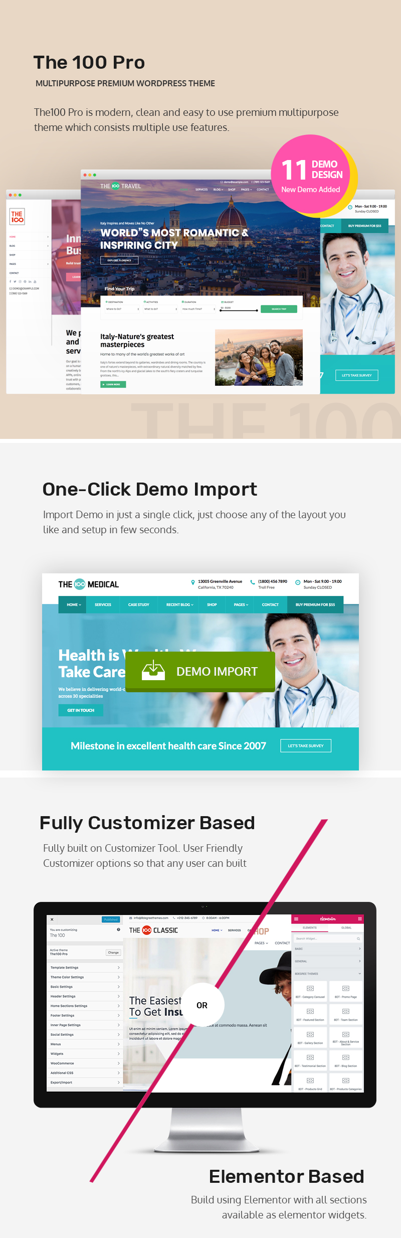 The100 Pro – Multipurpose and multi-layout Premium WordPress Theme
