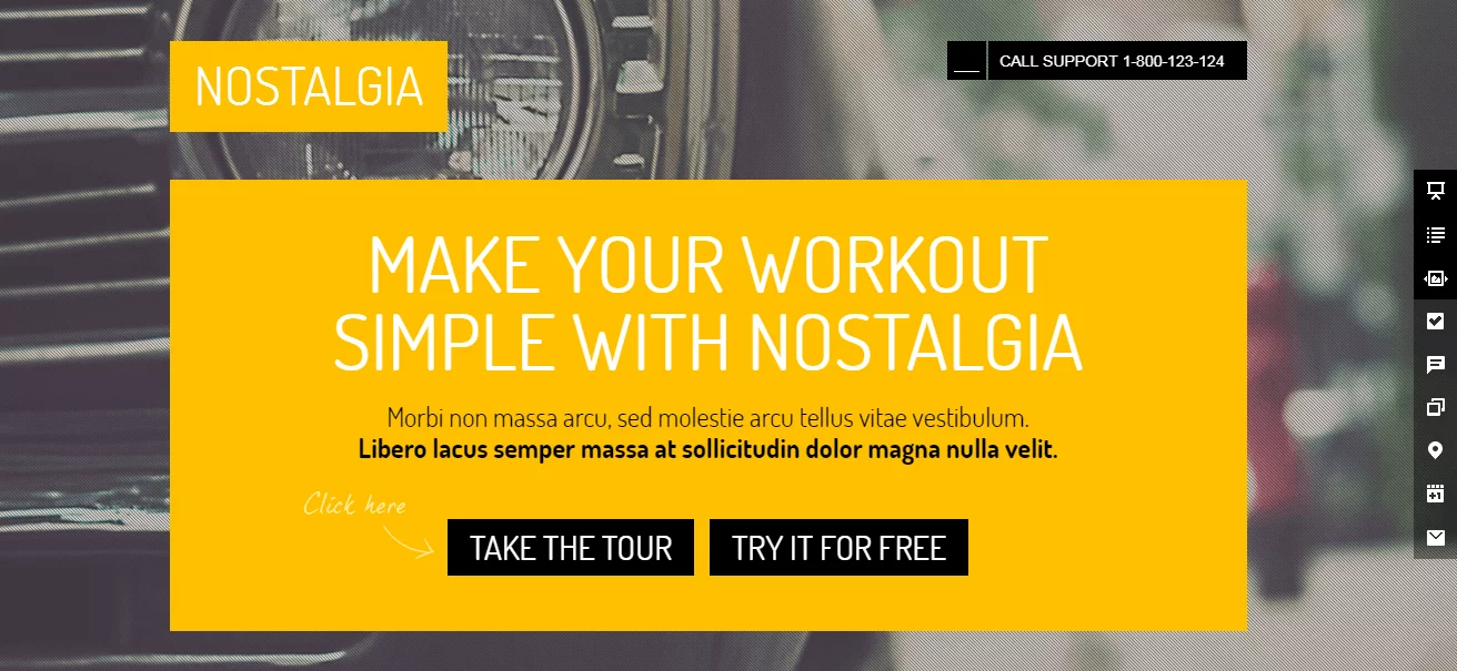 Nostalgia - Best Premium WordPress Landing Page Themes
