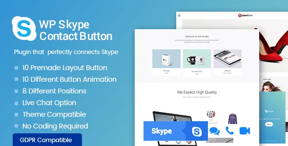 WP Skype Contact Button