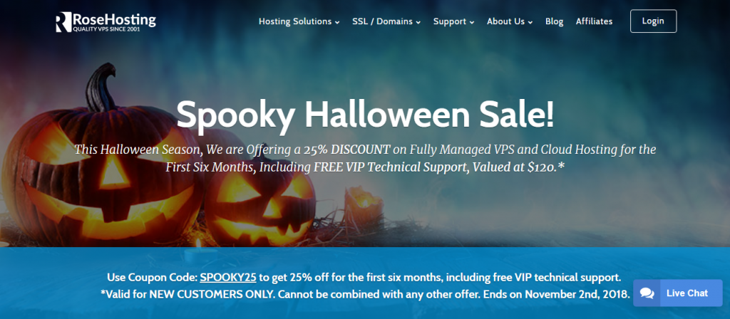 rose hosting halloween offer