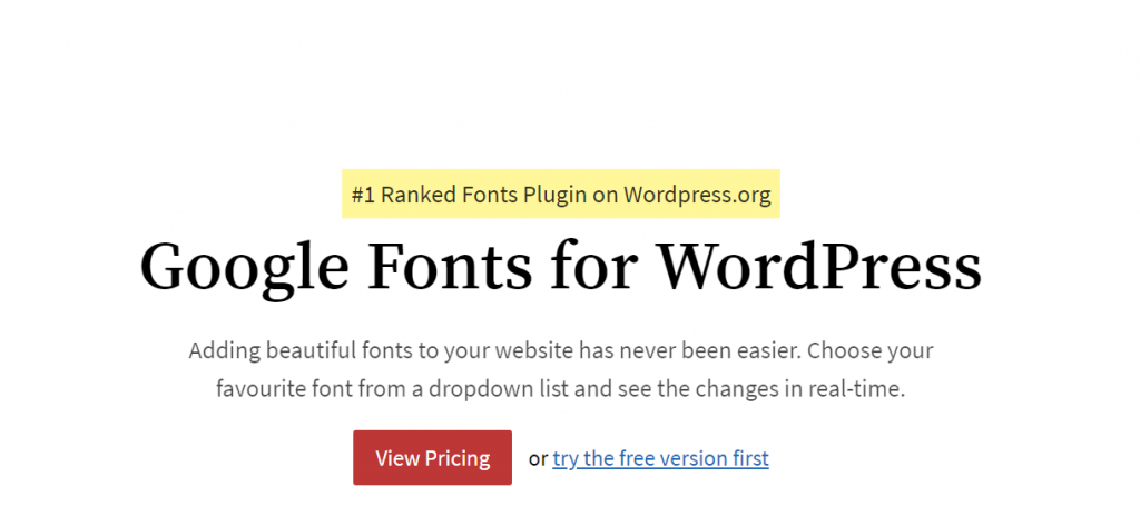 google fonts for wordpress