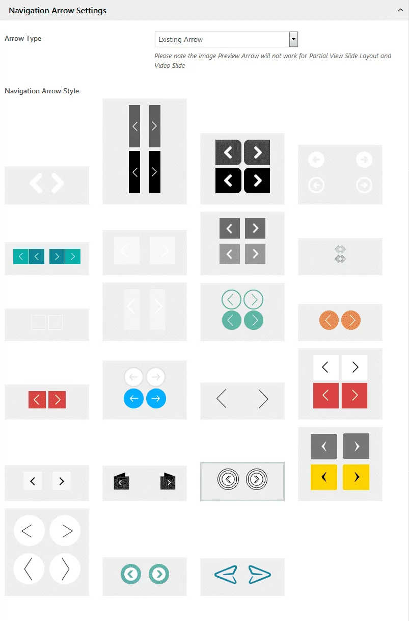 WP1 Slider Pro: Navigation Arrow Settings