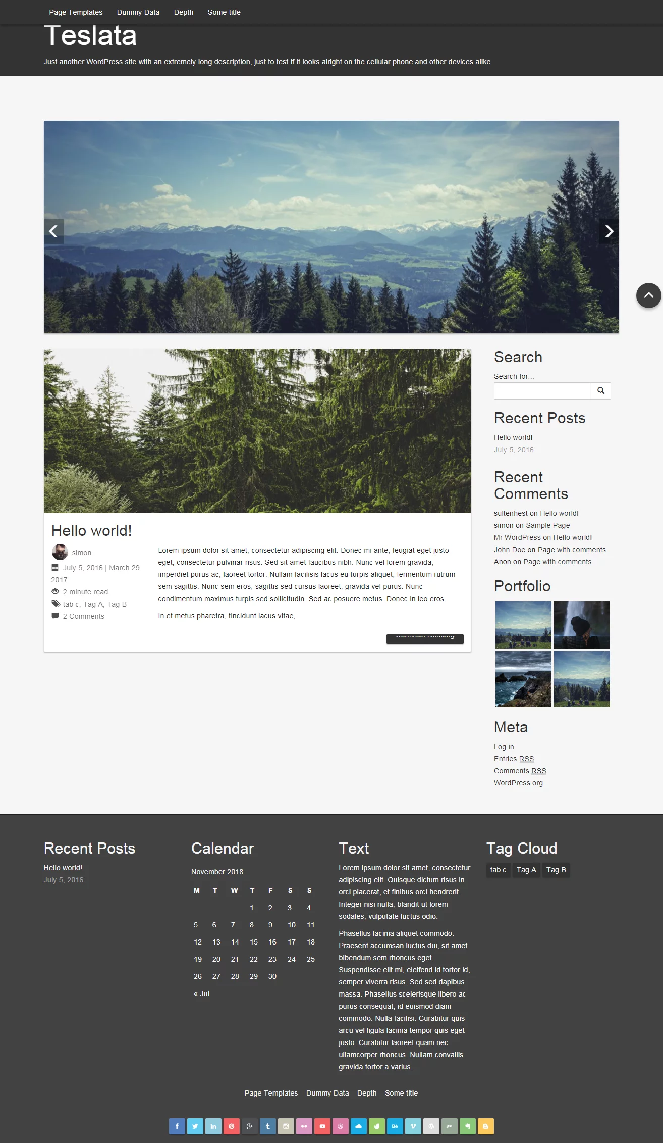 Teslata - Best Free Material Design WordPress Theme