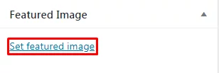 Add Featured Image in WordPress.