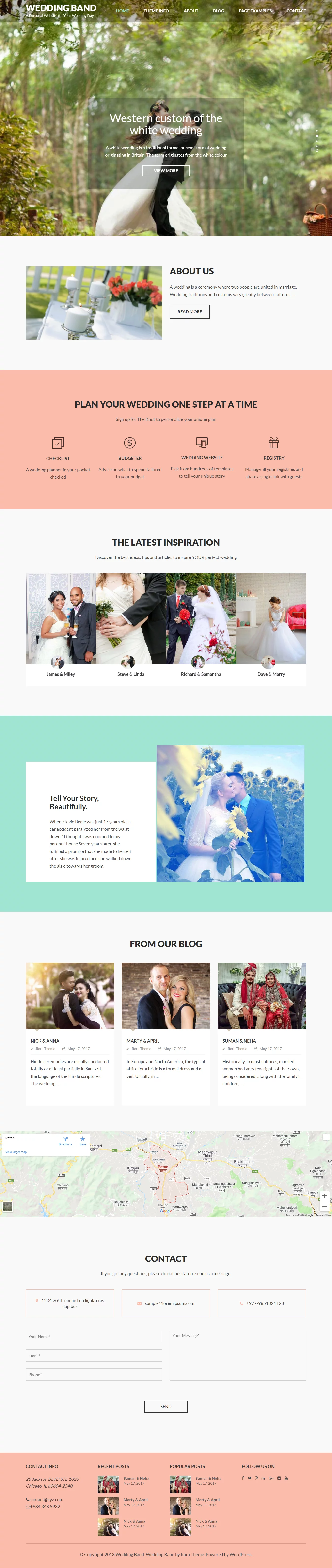 Wedding Band - Best Free Wedding WordPress Theme