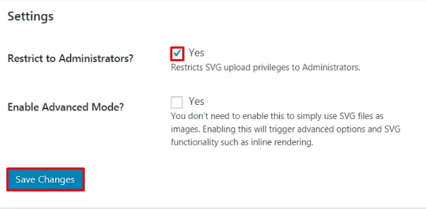 Add SVG in WordPress.