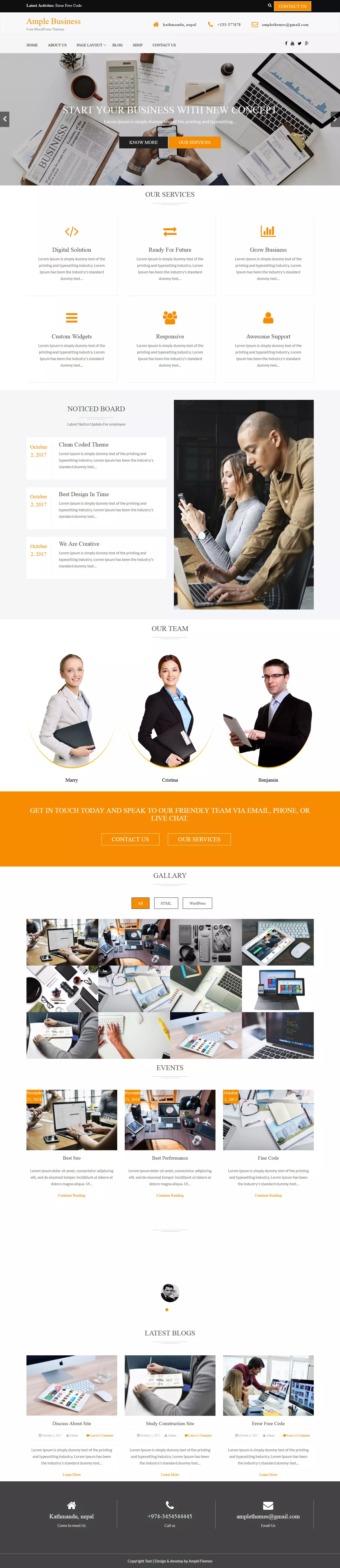 Ample Business - Best Free Consulting WordPress Theme