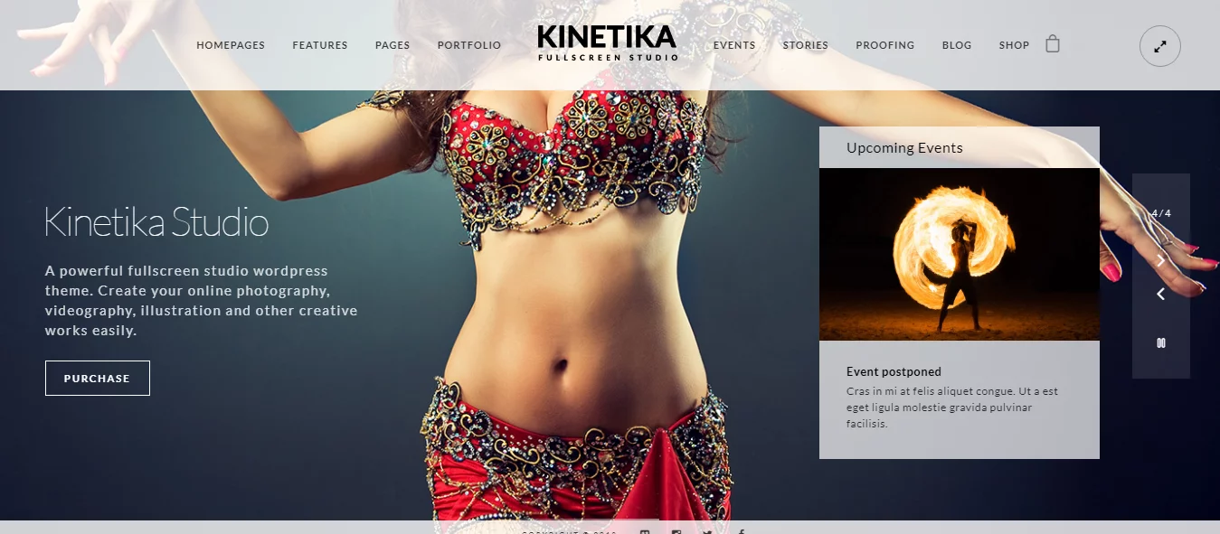 Kinetika - Best Premium Fullscreen WordPress Theme