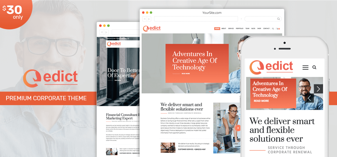 Edict - The Best Corporate Business WordPress Theme of 2023 (Updated)