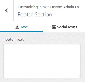 Footer Section Text