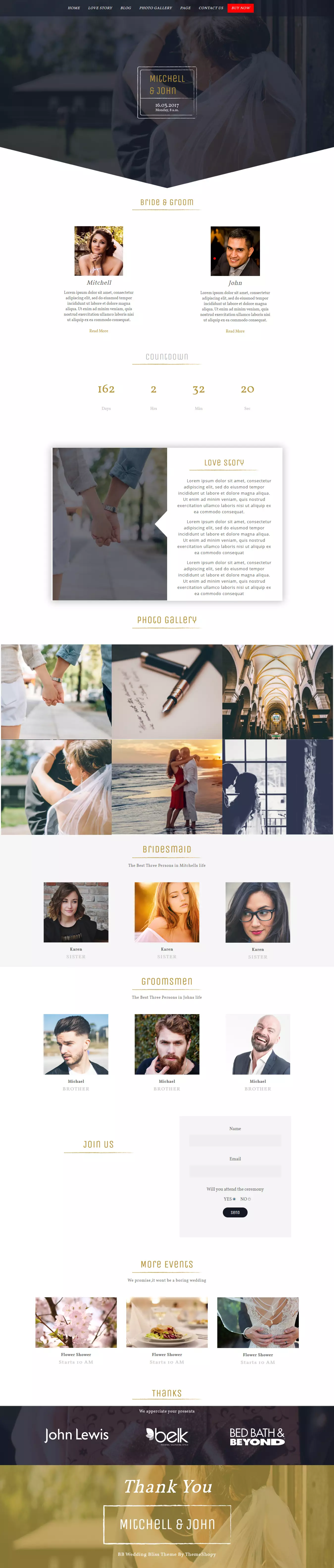 BB Wedding Bliss – Best Free Feminine WordPress Theme
