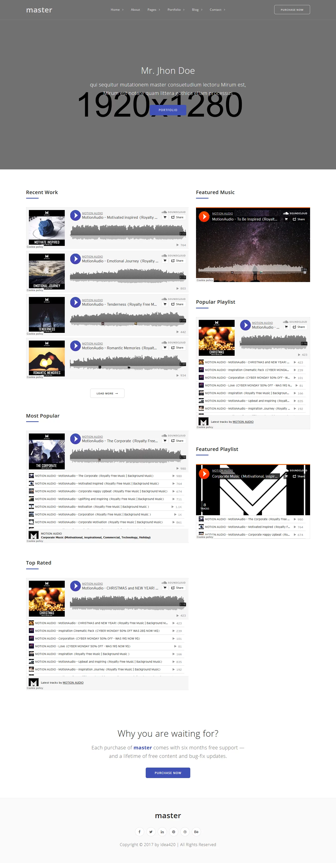 Master - Best Premium Video and Music WordPress Theme