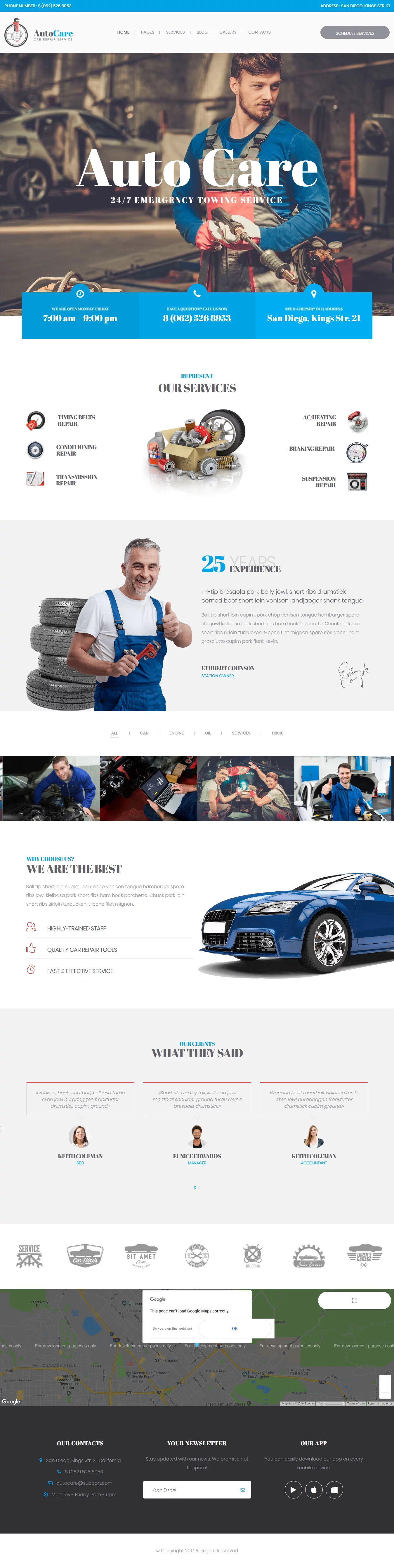AutoCare - Best Premium Automobile WordPress Theme