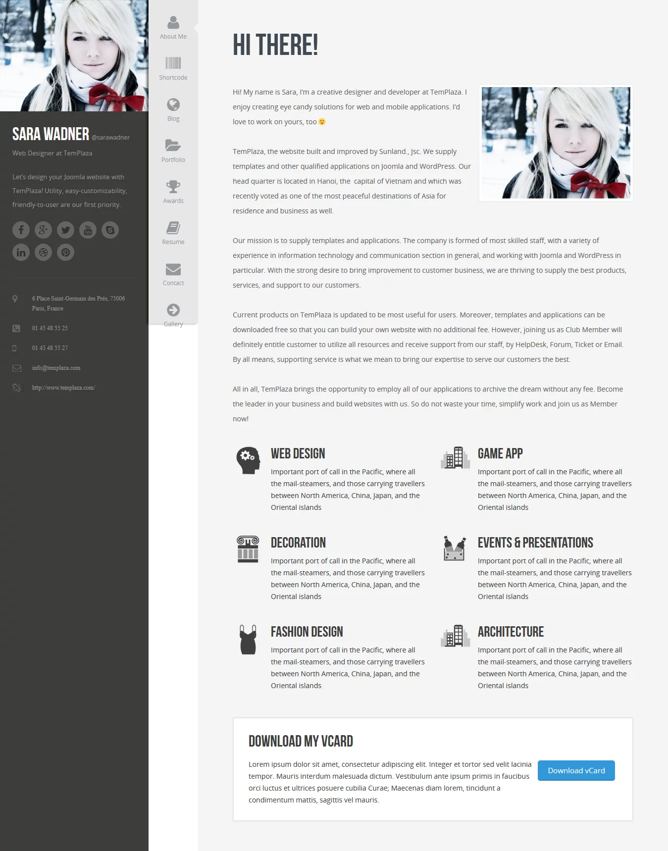 Profiler - Best Premium Resume WordPress Theme
