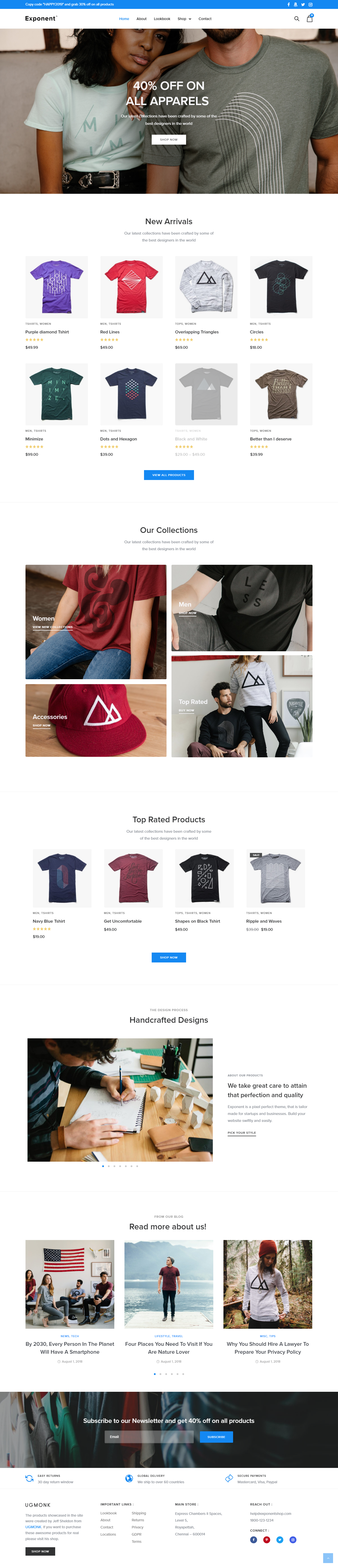 Exponent – Best Retail Shop WordPress Theme