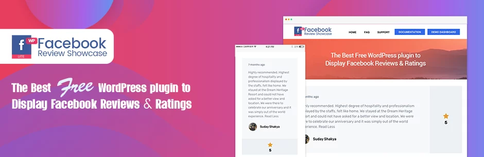 WP Facebook Review Showcase Lite - facebook widget for wordpress - facebook feed plugin for wordpress