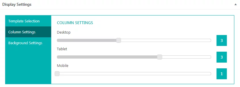 Everest Counter Lite: Column Settings