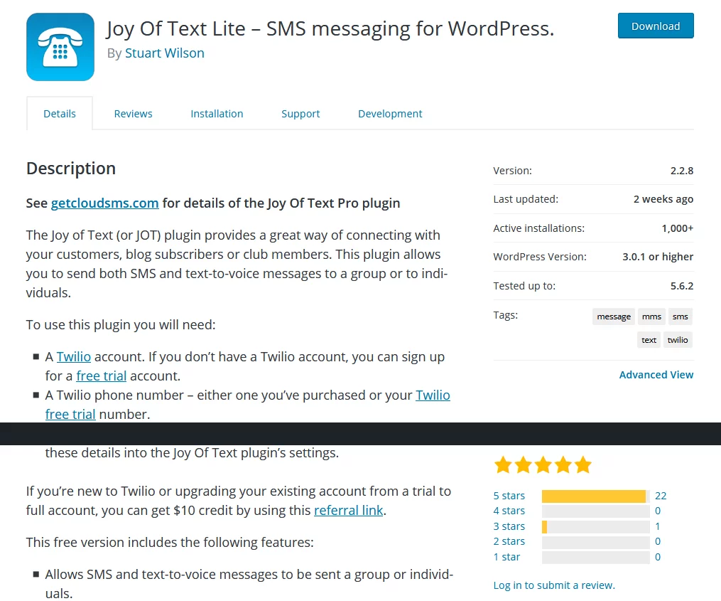 Joy Of Text Lite WordPress Plugin