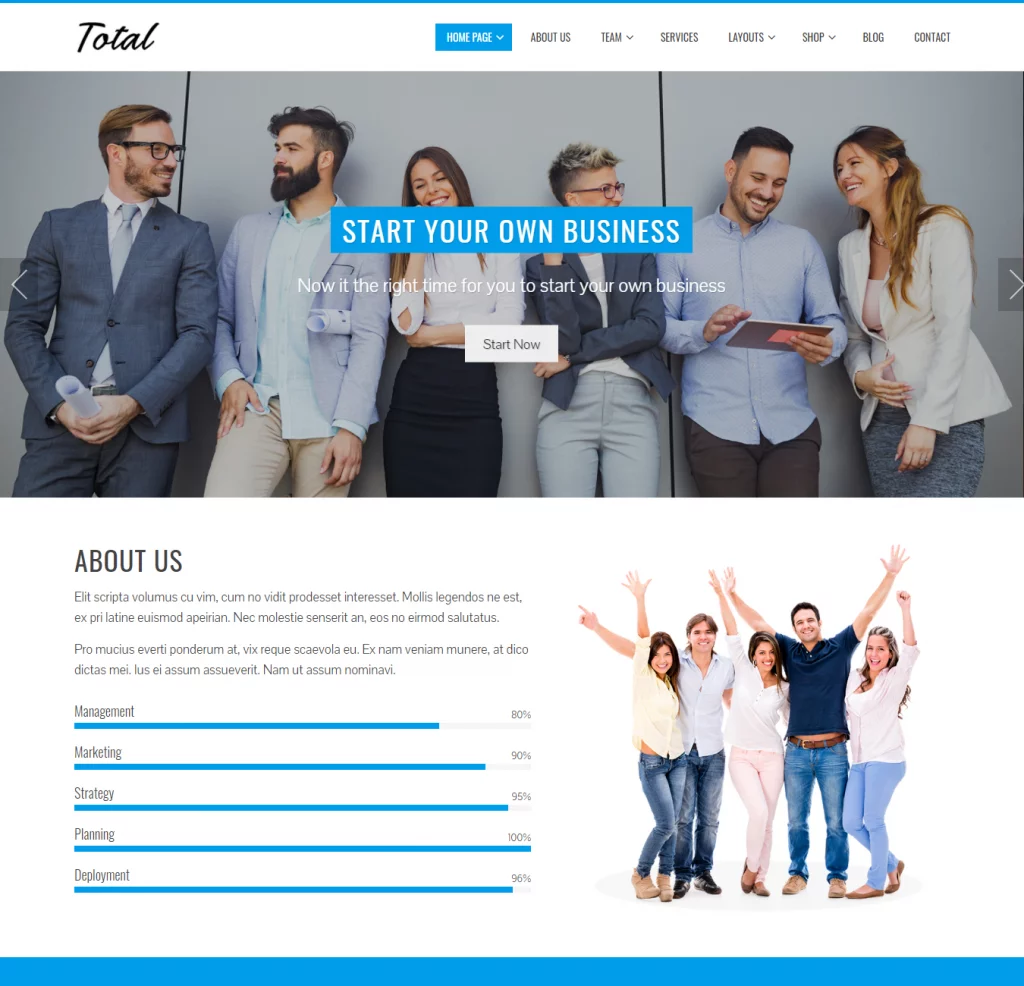 total free WordPress theme - wordpress business themes free