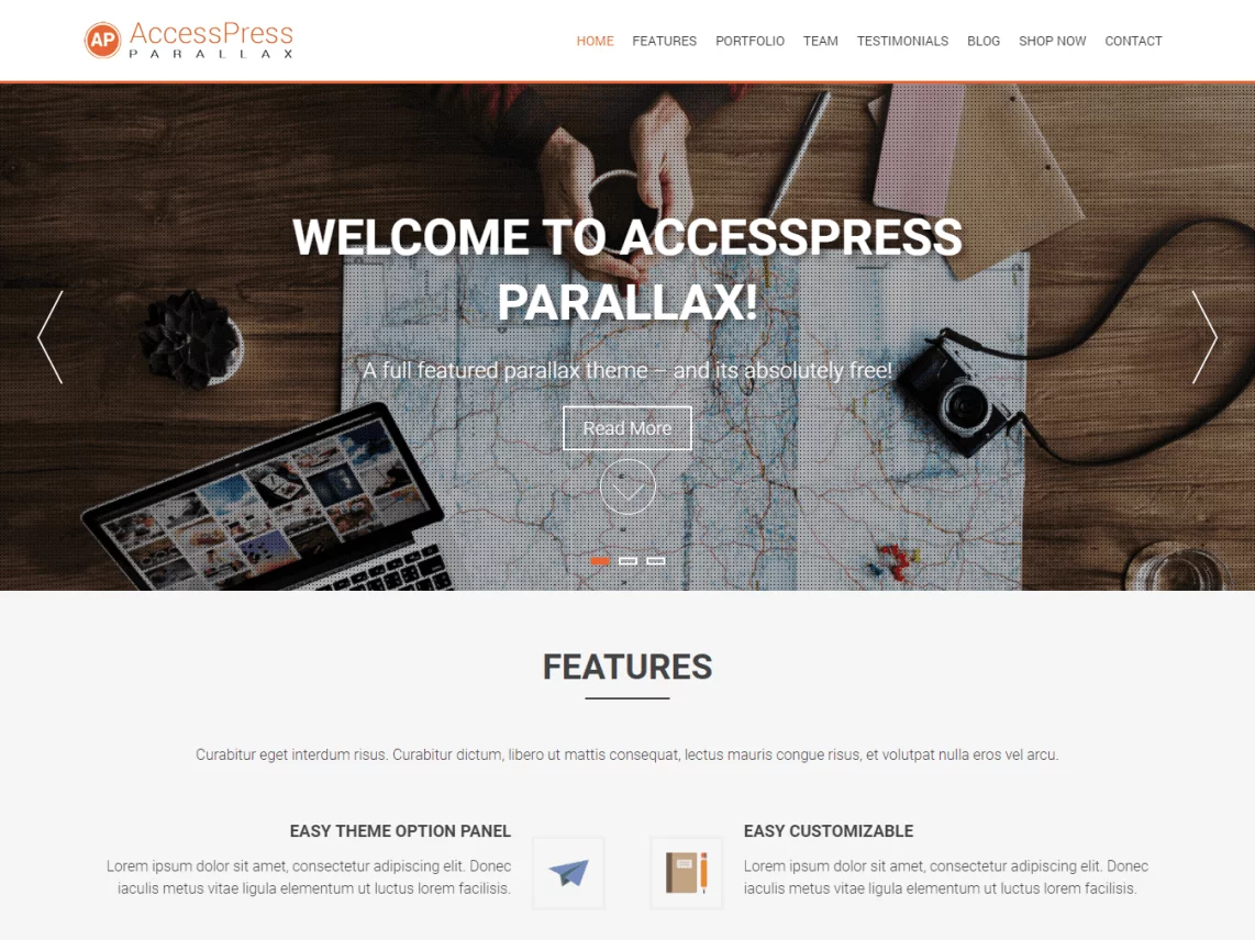 AccessPress Parallax Free WordPress Theme