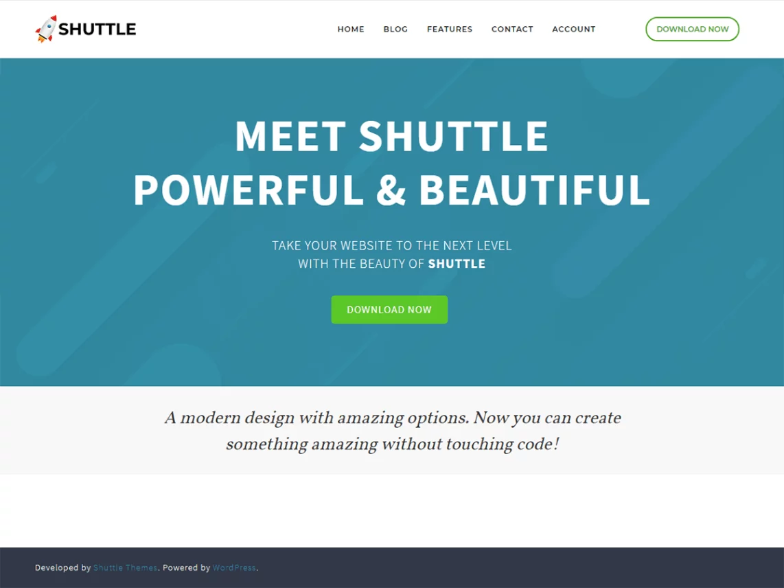 Shuttle Free WordPress Theme