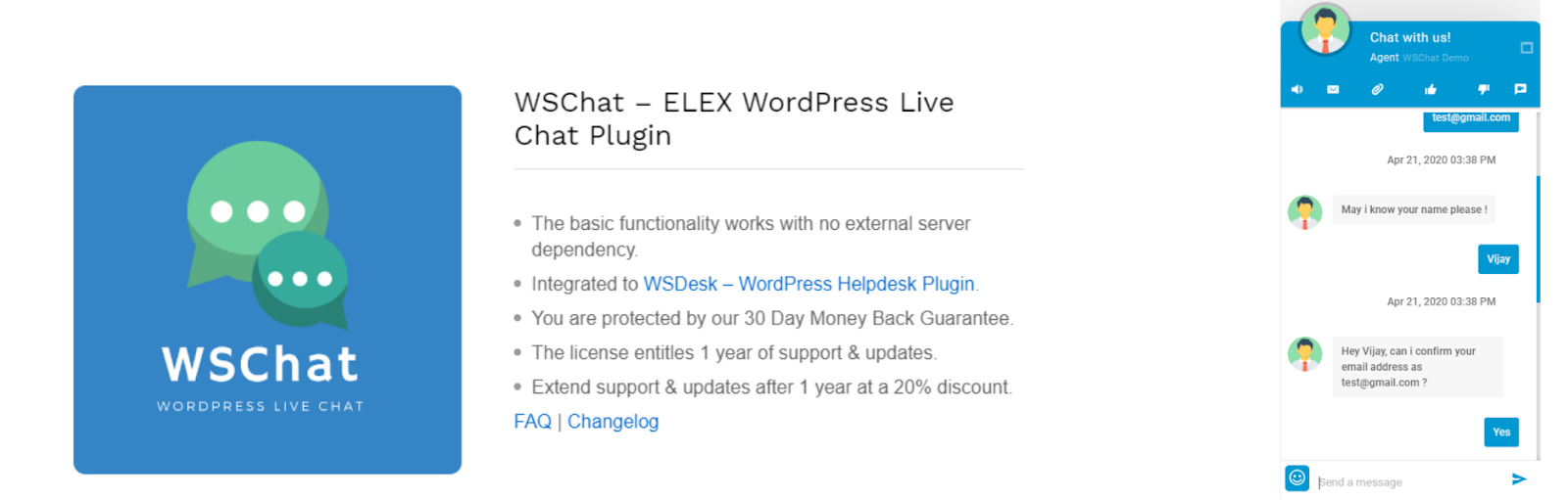 WSChat - ELEX WordPress Live Chat Plugin